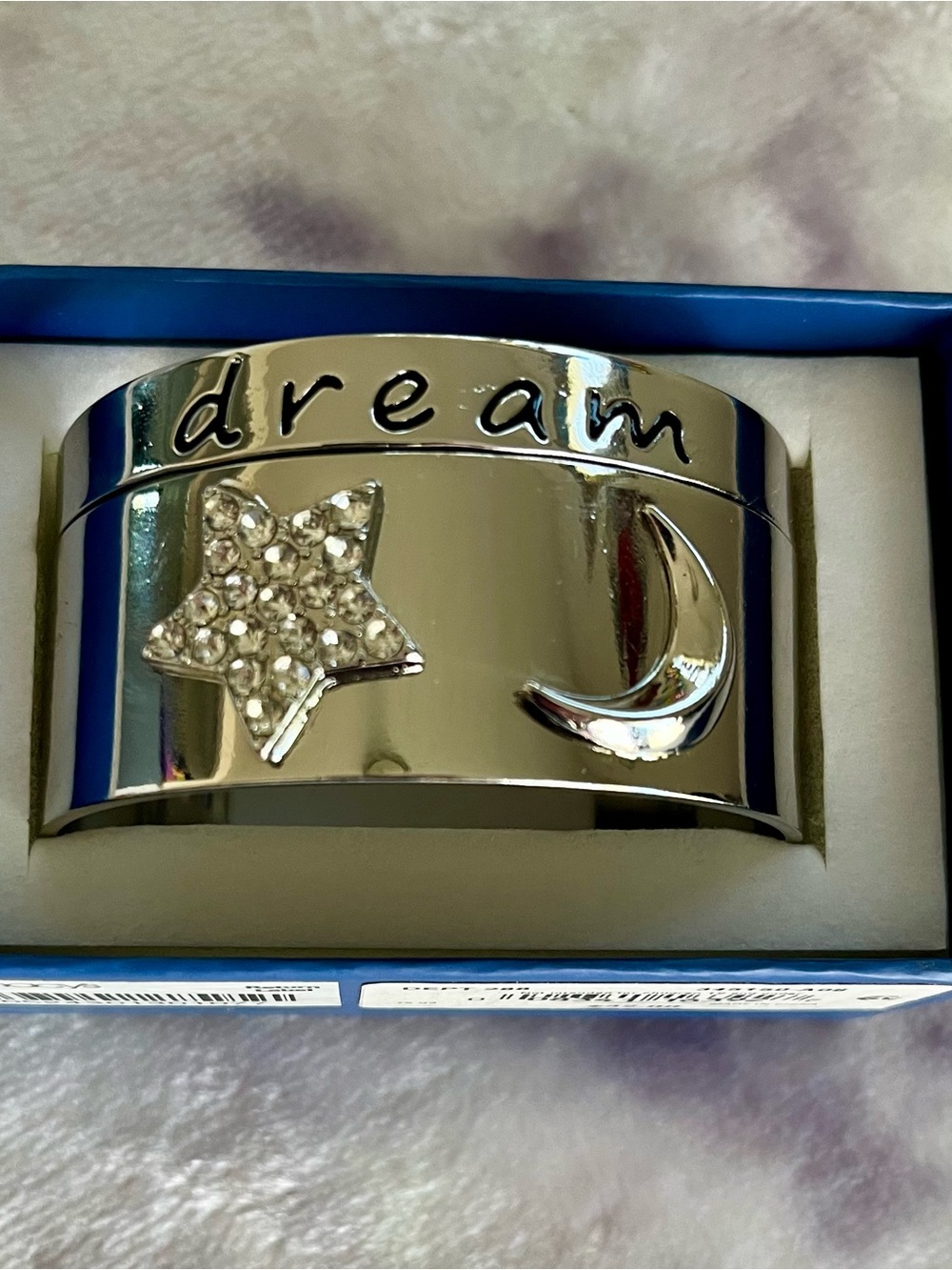 Macy's Silver Tone 'Dream' & Celestial Star Moon Bracelet Set